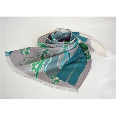 Blended wool and silk scarves made in custom silk scarf factory