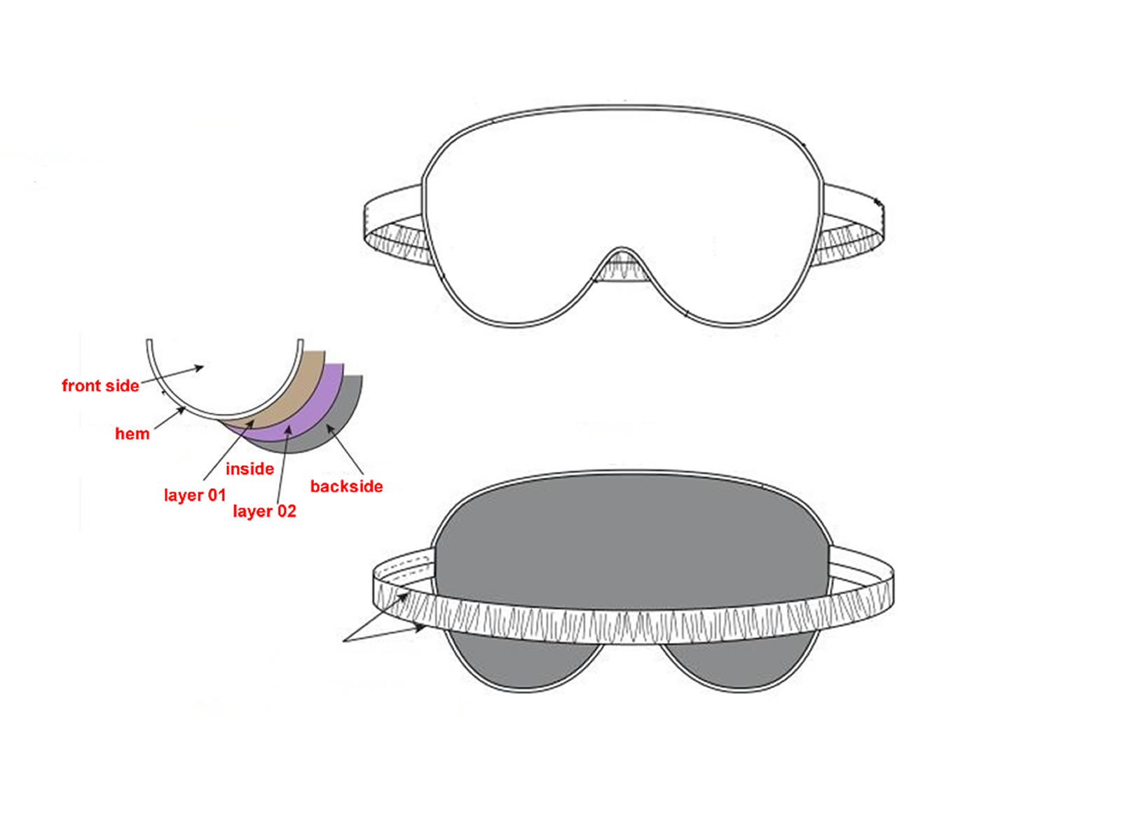 custom silk eye mask