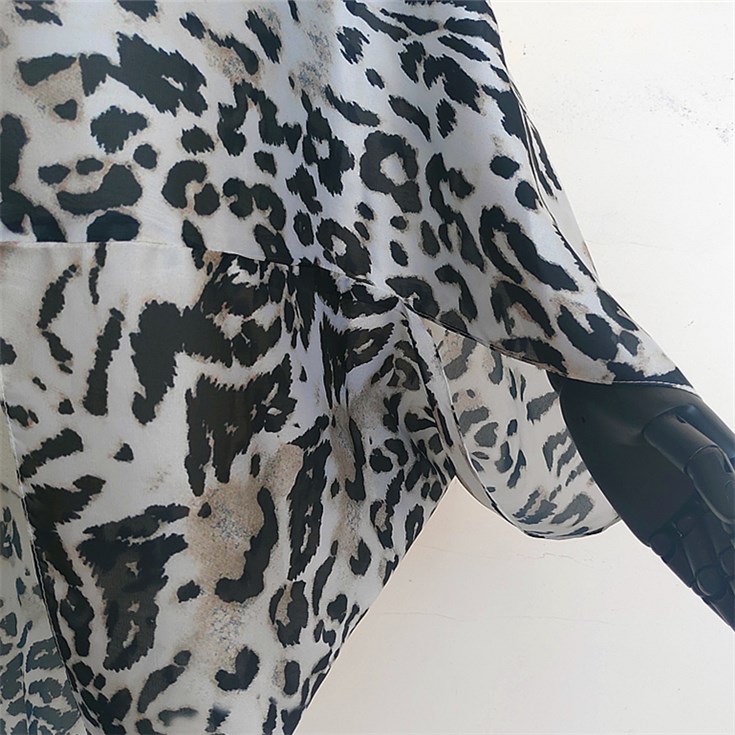 Custom printed leopard silk cape scarf wholesalers