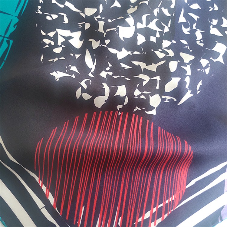 custom logo silk scarf