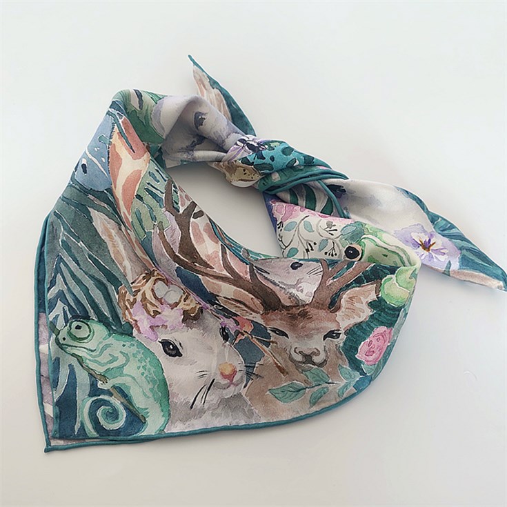 custom silk head scarf
