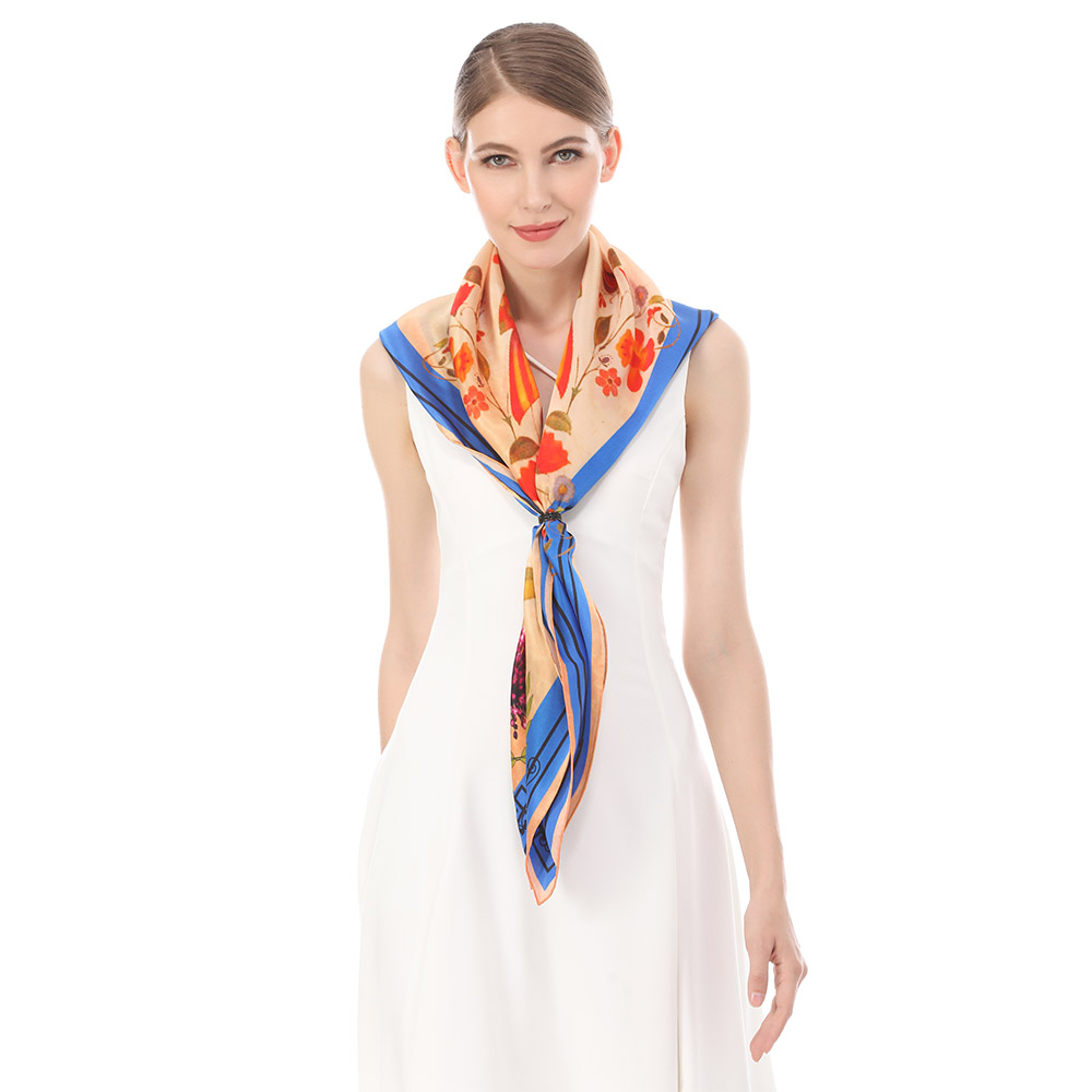 custom silk head scarf
