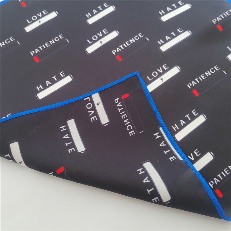 custom logo silk scarf