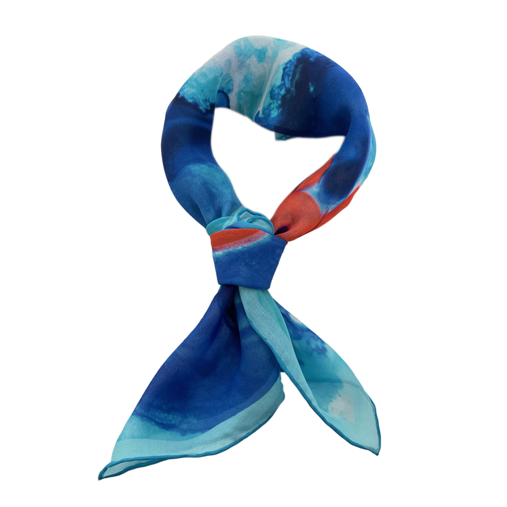 custom photo silk scarf