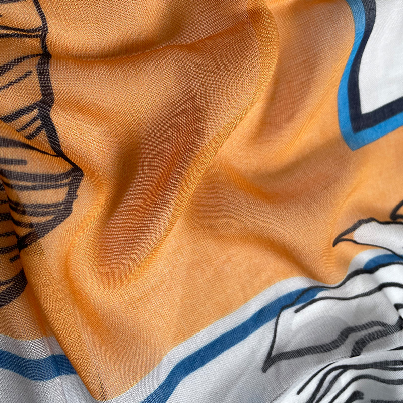 custom silk modal scarf