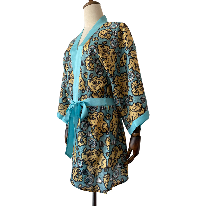 custom silk kimono robe