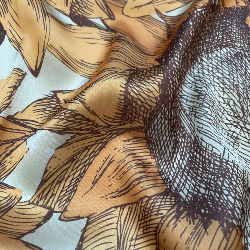 custom design silk scarf