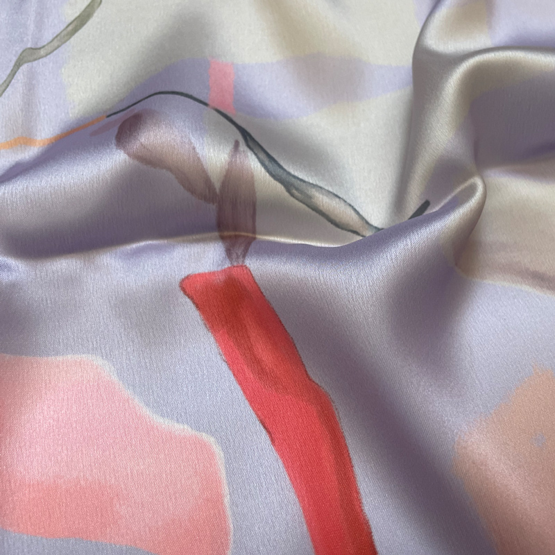 custom digital print silk scarf