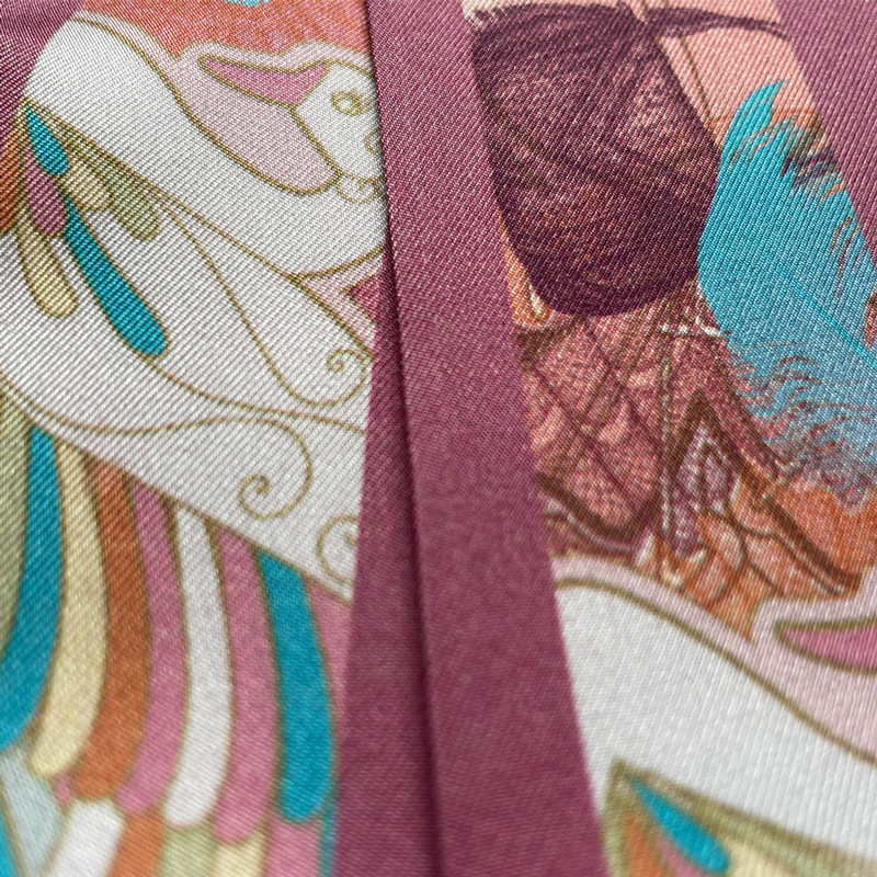 custom silk bag scarf