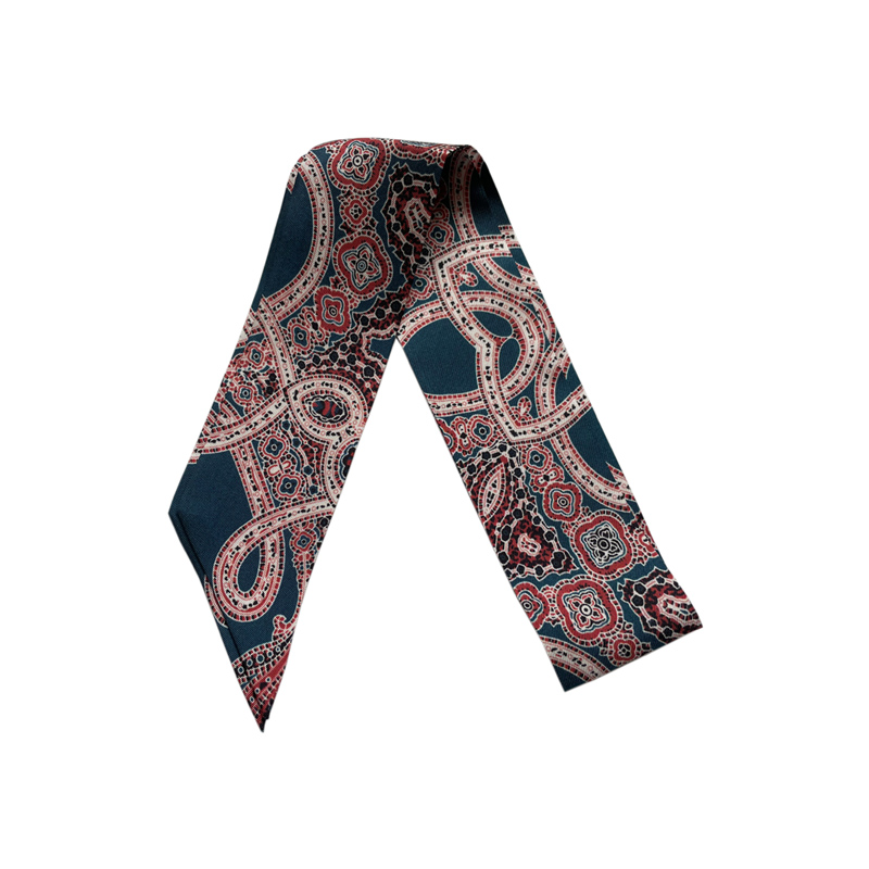 custom silk twilly scarf for bag handle