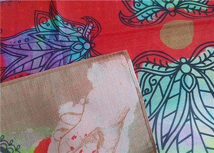 Blend cotton and silk fabric for the custom scarf