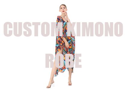 2021 new shaped custom kimono robe dress