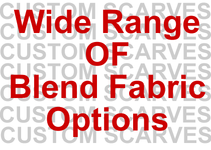 Wide range of AFFORDABLE blend fabrics for the custom scarf printing wholesale