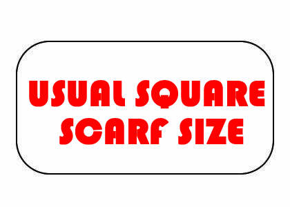 Usual square size for the custom scarf, custom silk scarf