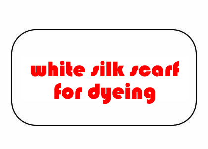 White silk scarf for dyeing