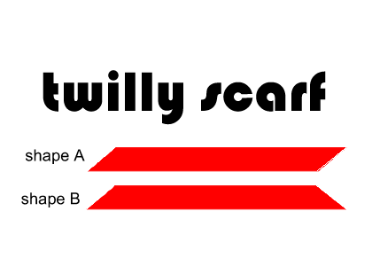 template for the custom silk twilly scarf