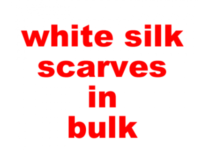 white silk scarf in bulk