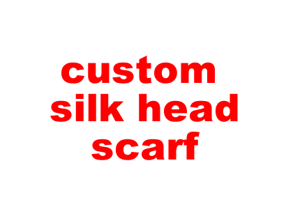 custom silk head scarf