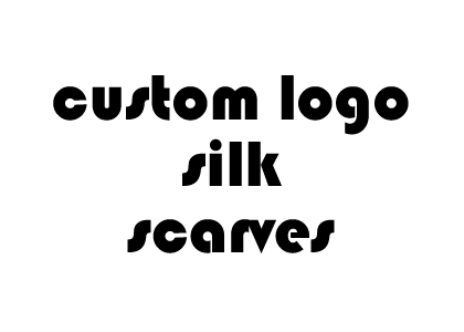 custom logo silk scarf
