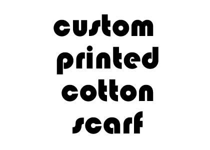 custom printed cotton scarf
