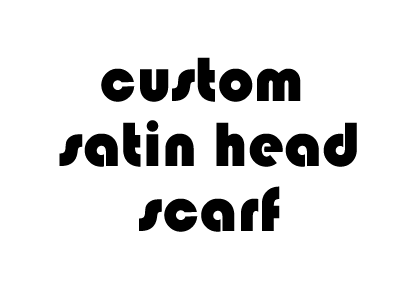 custom satin head scarf