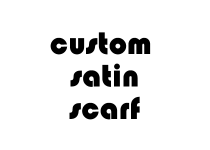 custom satin scarf