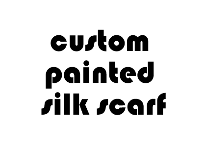 custom painted silk scarf