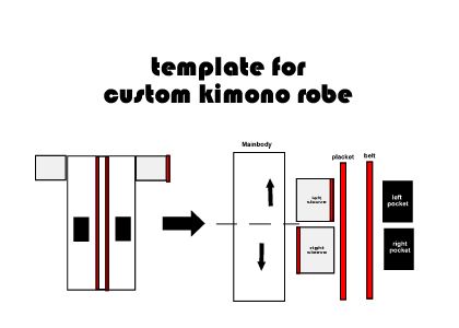Template for the custom kimono robe