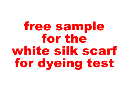 Free sample for the white silk scarf bulk for dyeing test