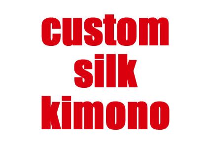Custom silk kimono robe
