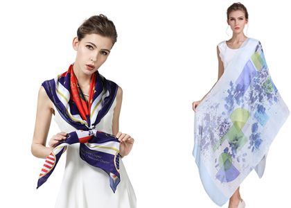 custom silk scarf company custom logo made silk scarf printing wholesale