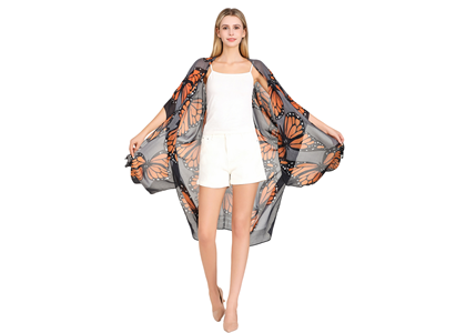 Custom print kimono cardigan dress short kimono robe that can print your own designs or images on