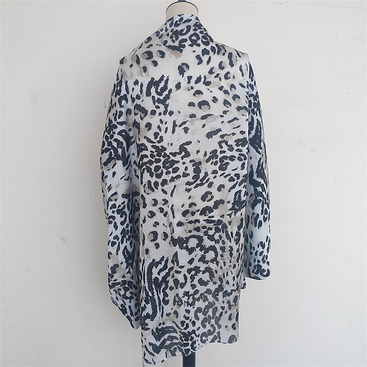 Custom printed leopard silk cape scarf wholesalers