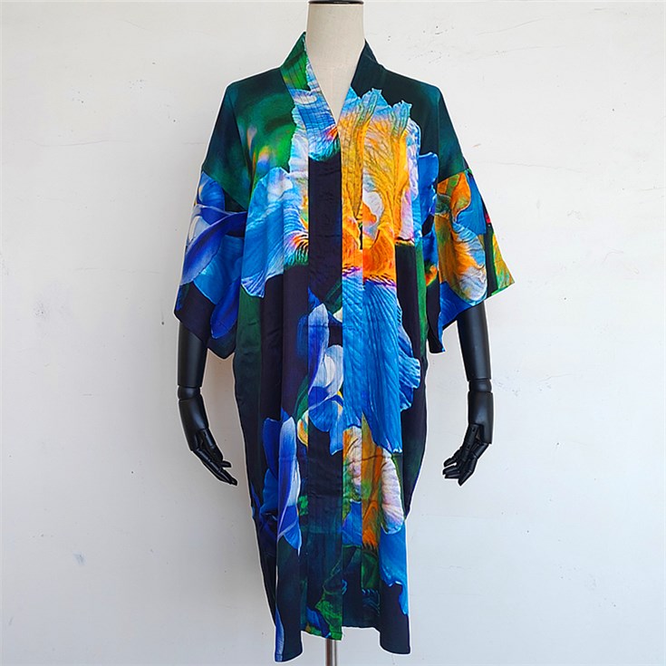 short silk kimono jacket