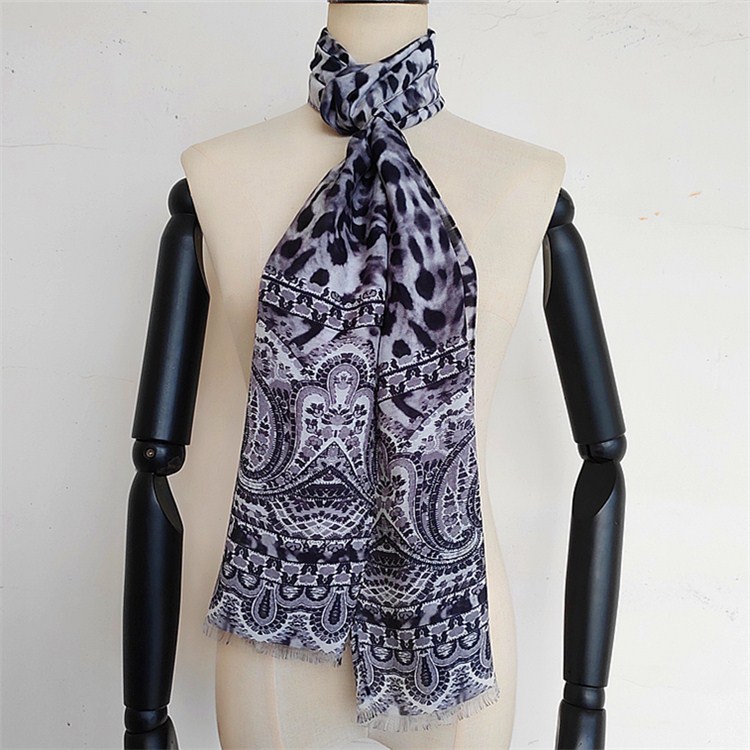 Wholesale scarf suppliers custom designs printed modal silk head