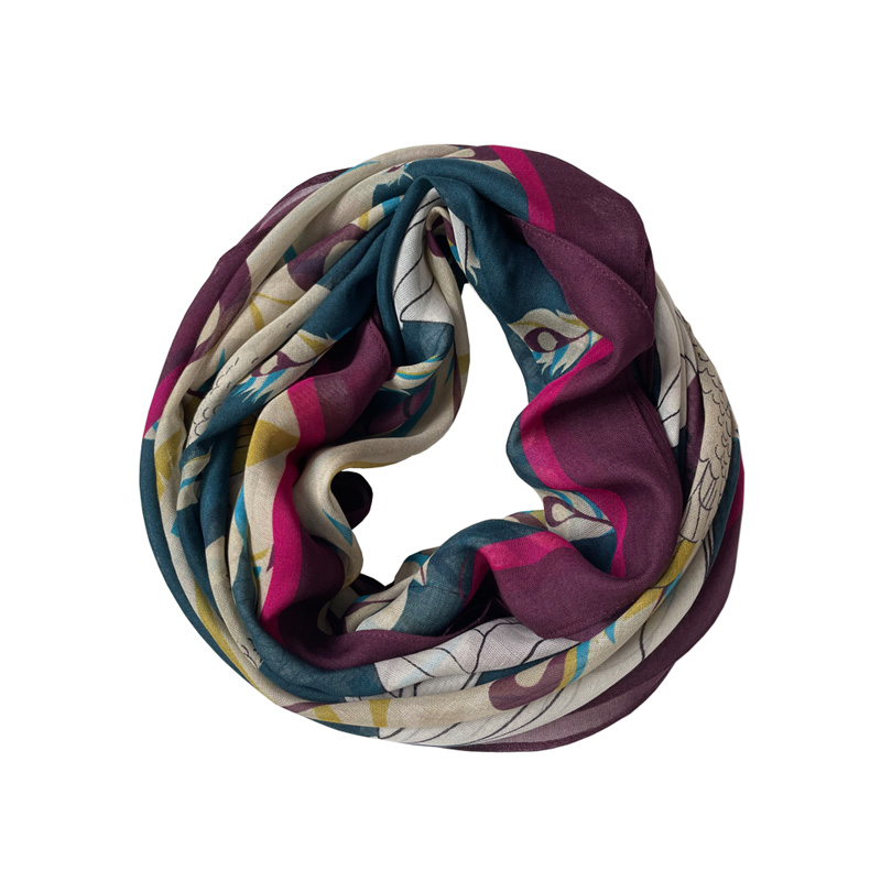 Wholesale custom digital printed modal silk scarf