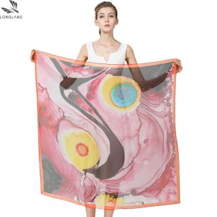 custom printed silk scarf
