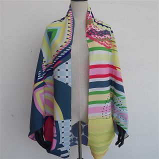 custom printed silk cape scarf