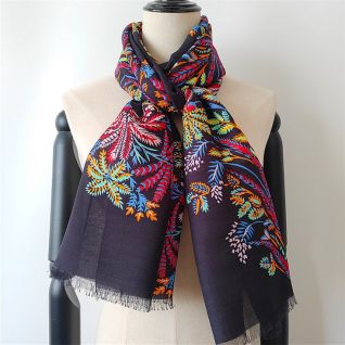 custom printed blend silk scarf