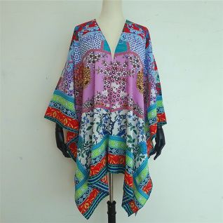 custom printed silk kimono