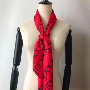 custom printed silk scarf